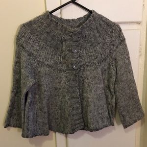 Cropped cardigan sweater
